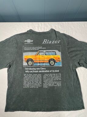 Official GM Merch Men’s Chevrolet Blazer Graphic Short Sleeve Tee - Charcoal